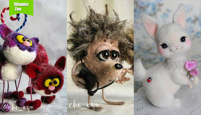 [2016.10.15] Wonder Zoo | Needle Felted Wool Animals Projects Inspiration & Ideas