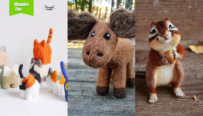 [2016.10.20] Wonder Zoo | Needle Felted Wool Animals Projects Inspiration & Ideas