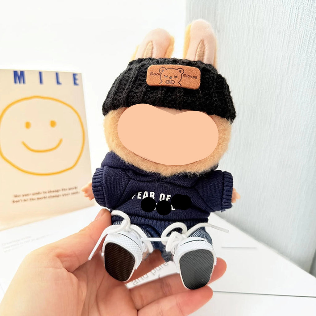 Spring Labubu Clothes Navy Hoodie Street Wear Boy Labubu Outfits Keychain Labubu Clothing