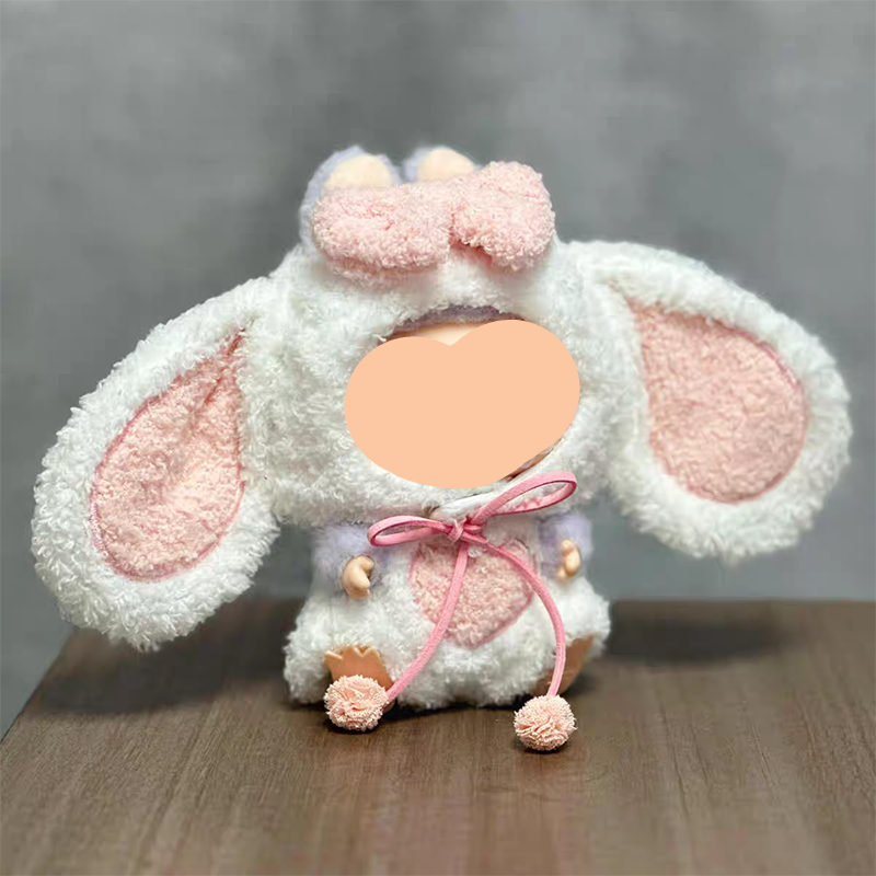 Cute Labubu Outfits White Bunny Suit Accessories Fashion Labubu Outfit Keychain Labubu Clothing