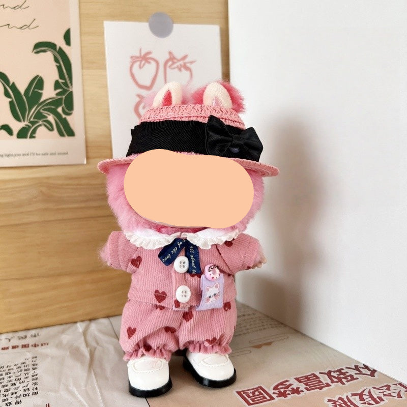 Fall Labubu Outfits Pink Suit + Hat Accessories Fashion Labubu Outfit Keychain Labubu Clothing - Feltify