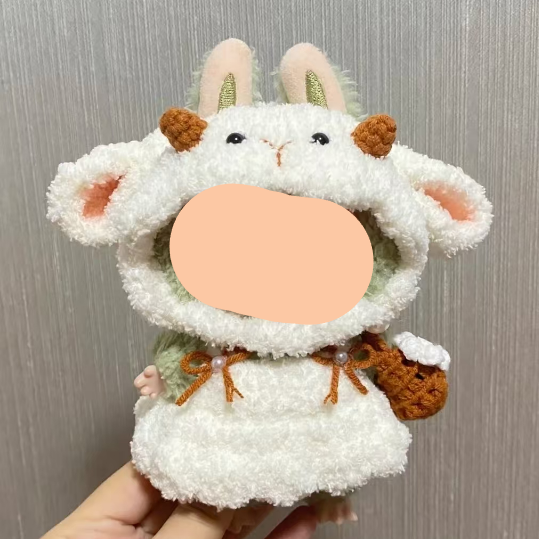 Winter Labubu Outfits Cute Lamb Dress Accessories Fashion Keychain Labubu Clothing Labubu Outfit