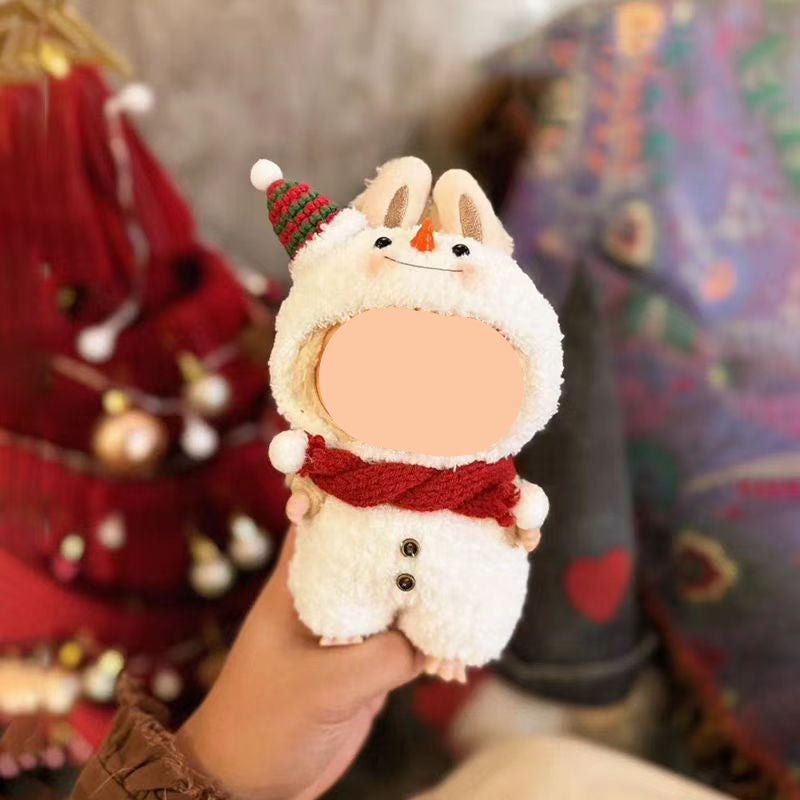 Winter Labubu Outfits Snowman Set Accessories Fashion Keychain Labubu Clothing Labubu Outfit