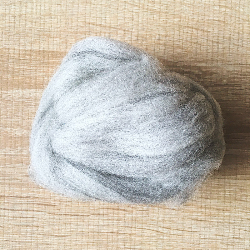 Needle felted wool felting mix light gray wool Roving for felting supplies short fabric easy felt
