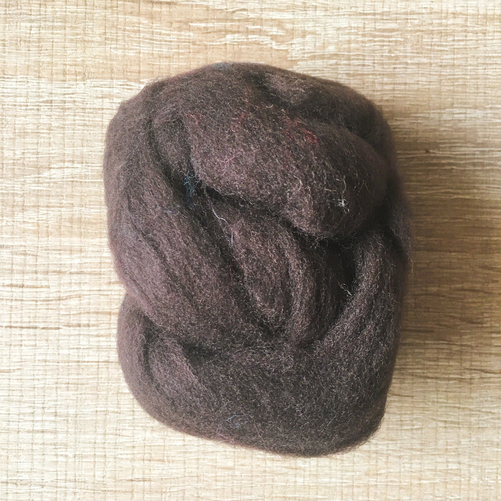 Needle felted wool felting black chocolate wool Roving for felting supplies short fabric easy felt