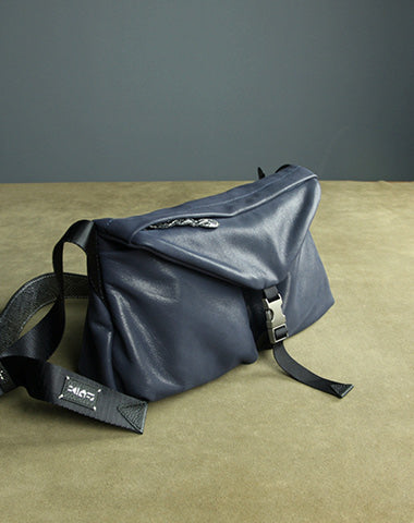 Genuine Leather Mens Large Blue Travel Bag Cool Duffle Bag  Stylish Blue Men\'s Bag main image 2