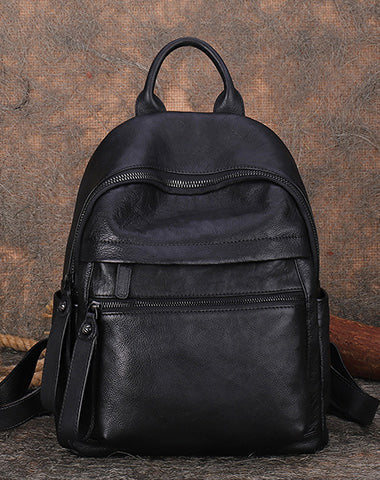 best black leather backpack Best Vintage Black Gray Leather Rucksack Bag Womens Vintage School  Backpacks Leather Backpack Purse