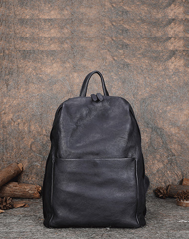 dark gray leather backpack Best Minimalist Black Gray Leather Rucksack Bag Womens Vintage School Backpacks Leather Backpack Purse