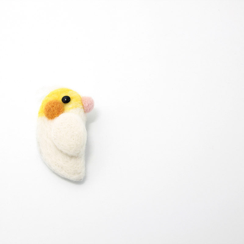 Needle Felted Felting project Animals Parrot Cute Brooch Jewelry