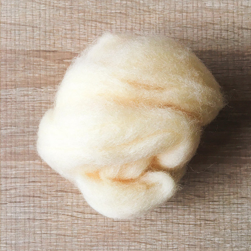 Needle felted wool felting butter yellow wool Roving for felting supplies short fabric easy felt