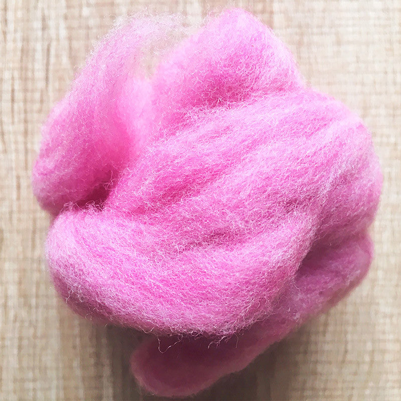 Needle felted wool felting Mixed Perilla pink wool Roving for felting