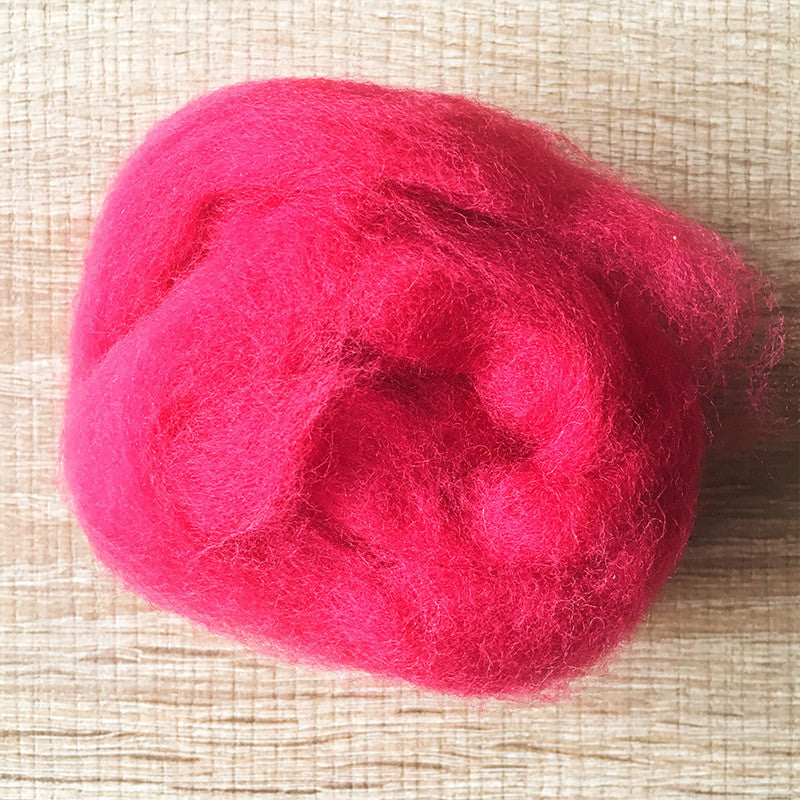Needle felted wool felting Ruby Red wool Roving for felting supplies short fabric easy felt