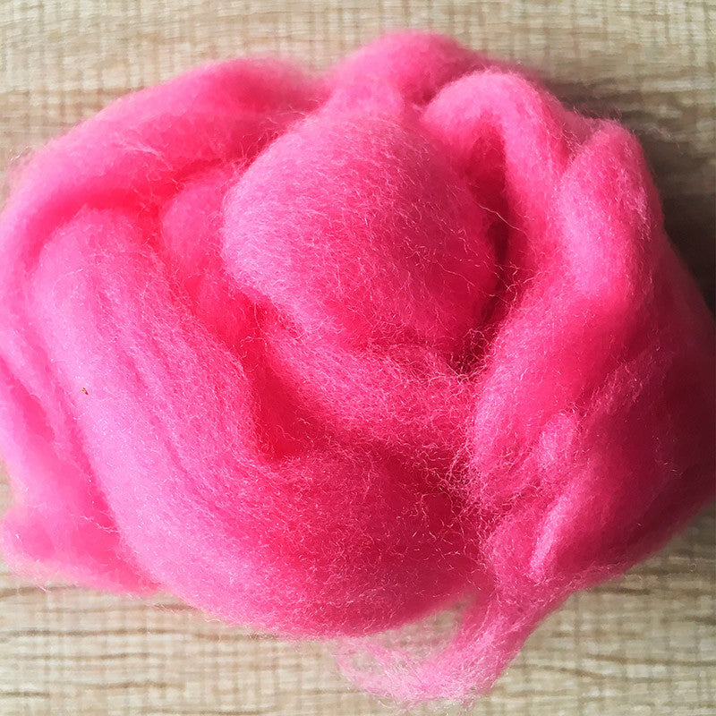 Needle felted wool felting peach red wool Roving for felting supplies short fabric easy felt