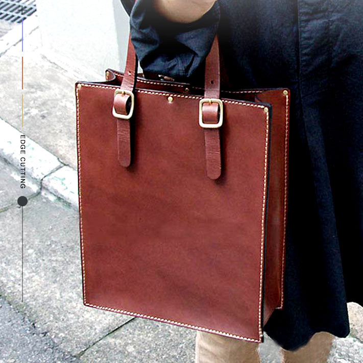 Women Leather Vertical Tote Bag Patterns Leather Pattern Women Rectangle  Tote Purse Leather Craft Patterns