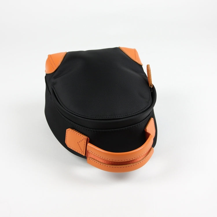 Convertible crossbody backpack in orange The_Pyramid_Leather_Convertibl  main image 3