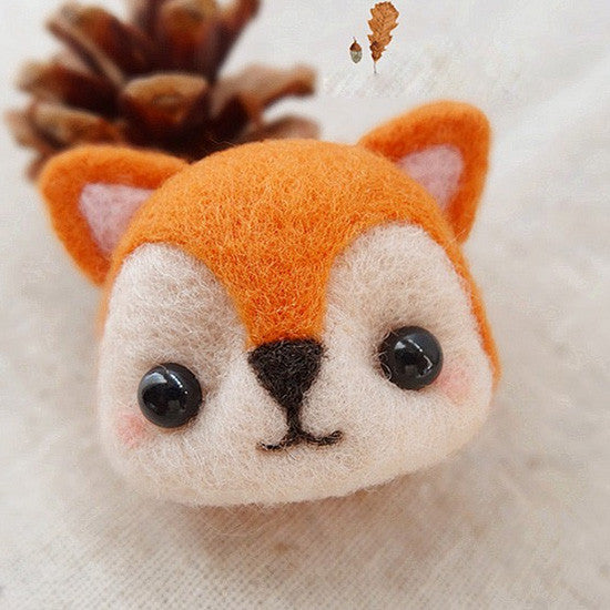 Needle Felted Felting project Wool Animals Orange Fox Cute Craft