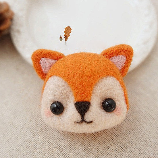Needle Felted Felting project Wool Animals Orange Fox Cute Craft – Feltify