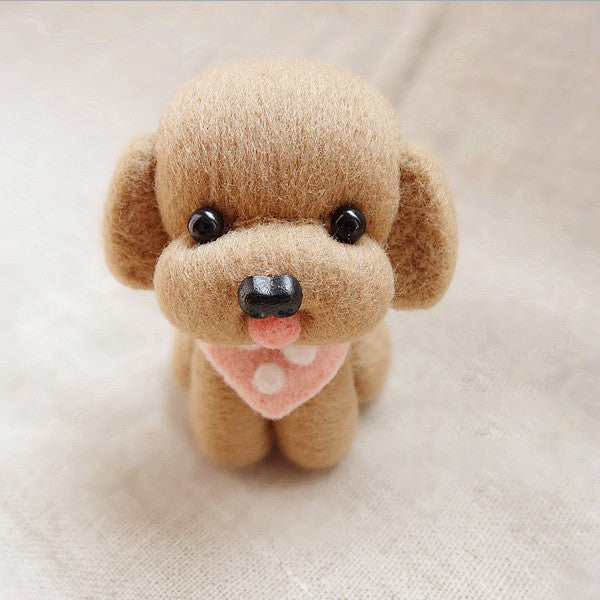 Cute Needle Felted Poodle Dog Needle Felted Puppy Doll Animals Gift for Her