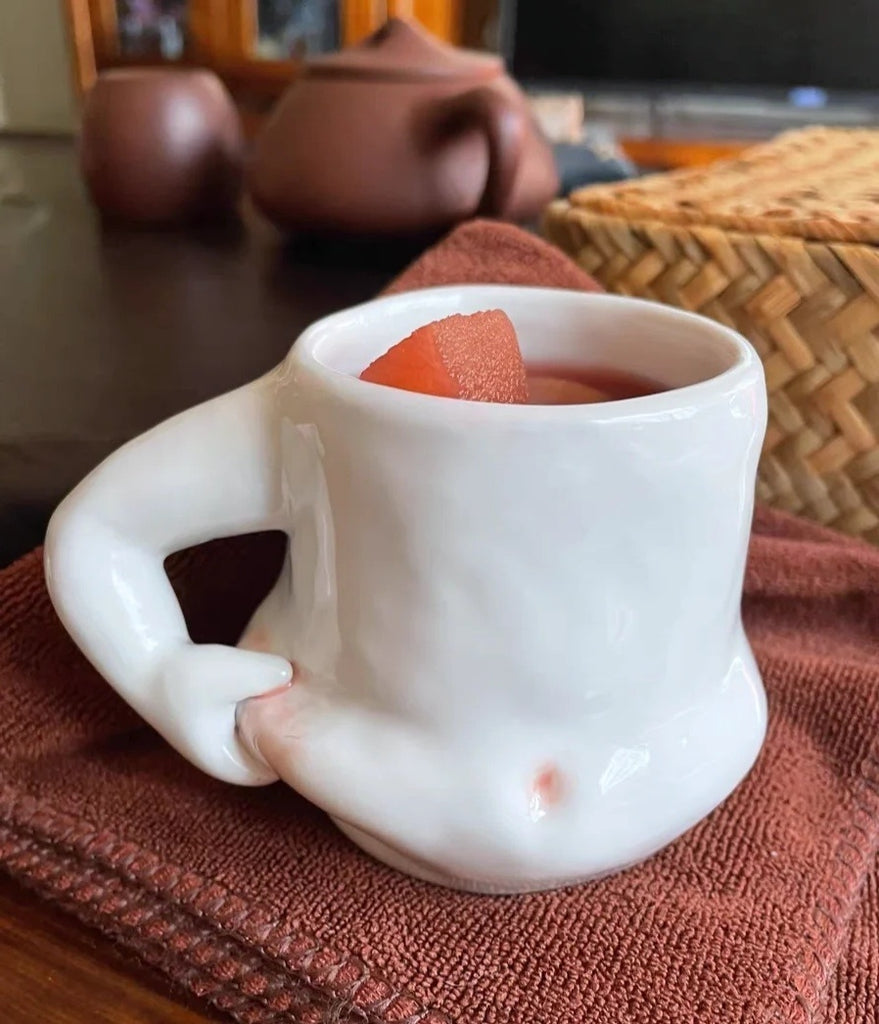 Whimsical Delight: Creating a Needle Felted Cute Belly Coffee Mug