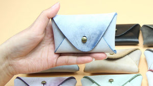 How to Make A Leather Card Wallet Without Tools? | DIY Leather Craft Projects | Gifts for Her