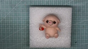 How to Make A Cute Needle Felted Pig | Needle Felting Tutorial For Beginners | Needle Felting ASMR | Needle Felting Animals Tutorial