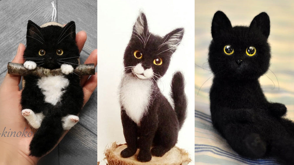20 Needle Felted Cats | Cute Needle Felted Animals | Cute Needle Felting Ideas | Cute Needle Felting Animals Ideas