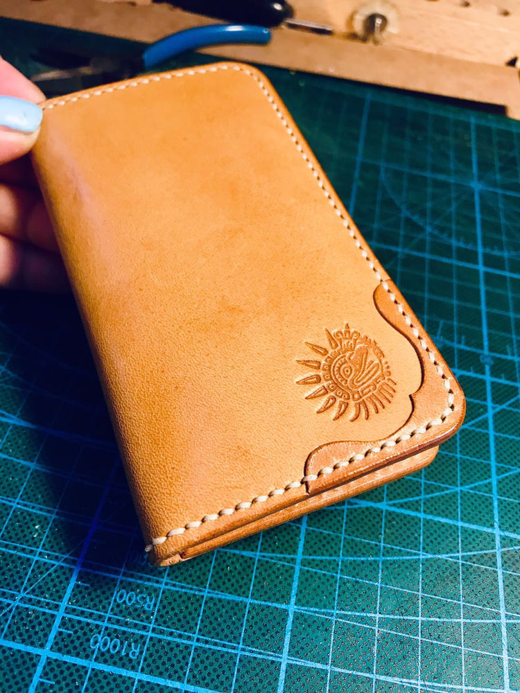 Leather Minimalist Vertical 6'' Long Bifold Wallet Pattern – PDF