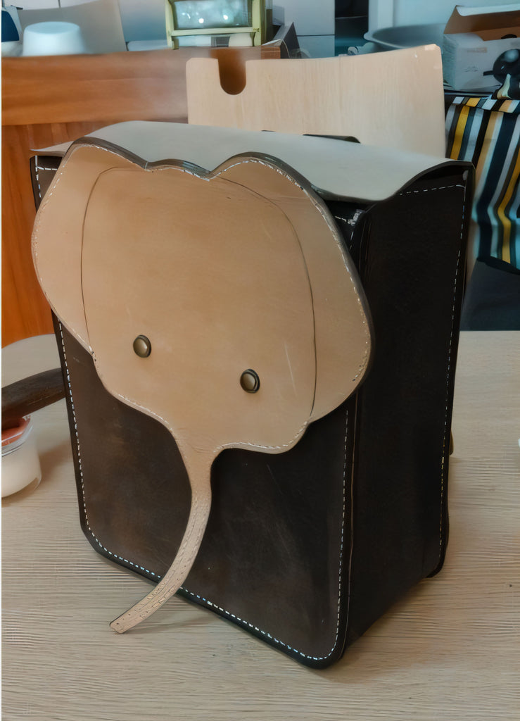 Cute Leather Elephant Backpack Pattern – PDF