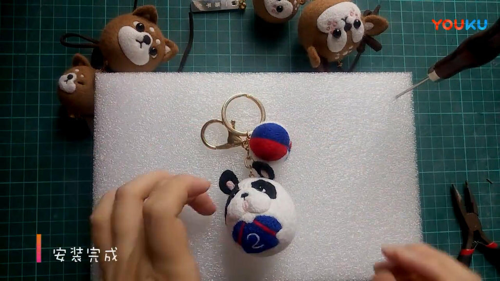 How to Make A Needle Felted Bulldog Into A Key Charm