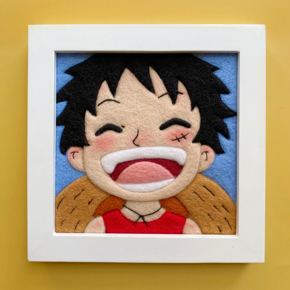 From Wool to Wonder: Needle Felting Ideas - Creating a Luffy Portrait