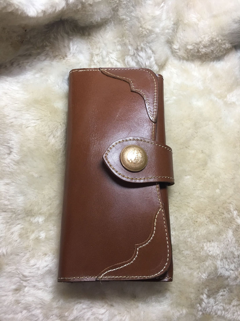 Vintage Womens Leather Long Wallet with Buckle Pattern – PDF
