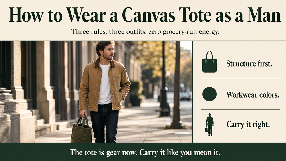 How to Wear a Canvas Tote Bag as a Man (2026 Style Guide)