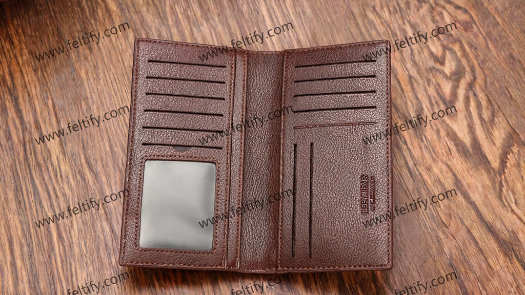 Free Leather Pattern: Multi-Card Slot Long Wallet for Men