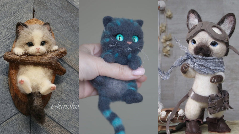 20 Needle Felted Cats | Cute Needle Felting Ideas | Cute Needle Felted Animals | Cute Needle Felting Animals Ideas