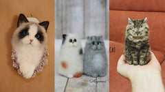 20 Cute Needle Felted Cats | Cute Needle Felting Ideas | Kawaii Needle Felted Animals