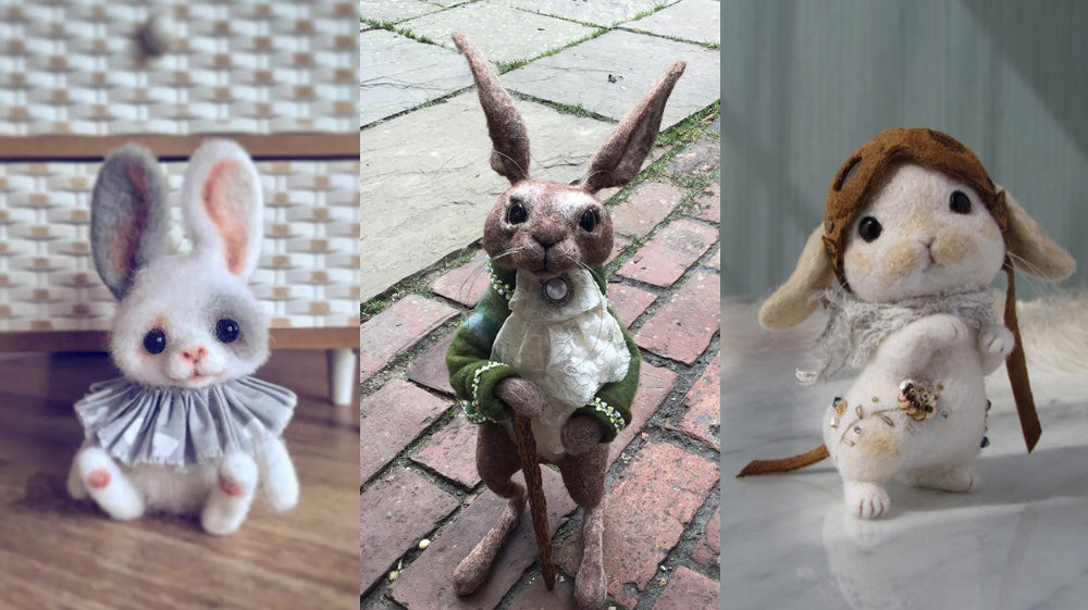 20 Cute Needle Felted Bunnies | Cute Needle Felting Ideas