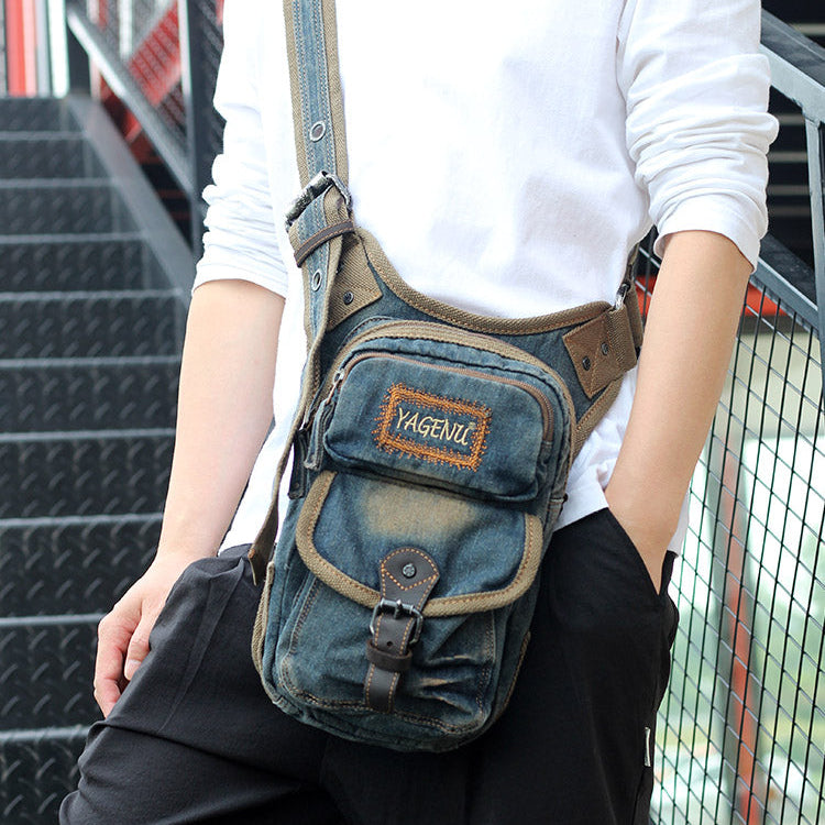 Denim Belt Bag Denim Waist Bag Blue Jean Shoulder Bag Jean Crossbody Bag - Feltify