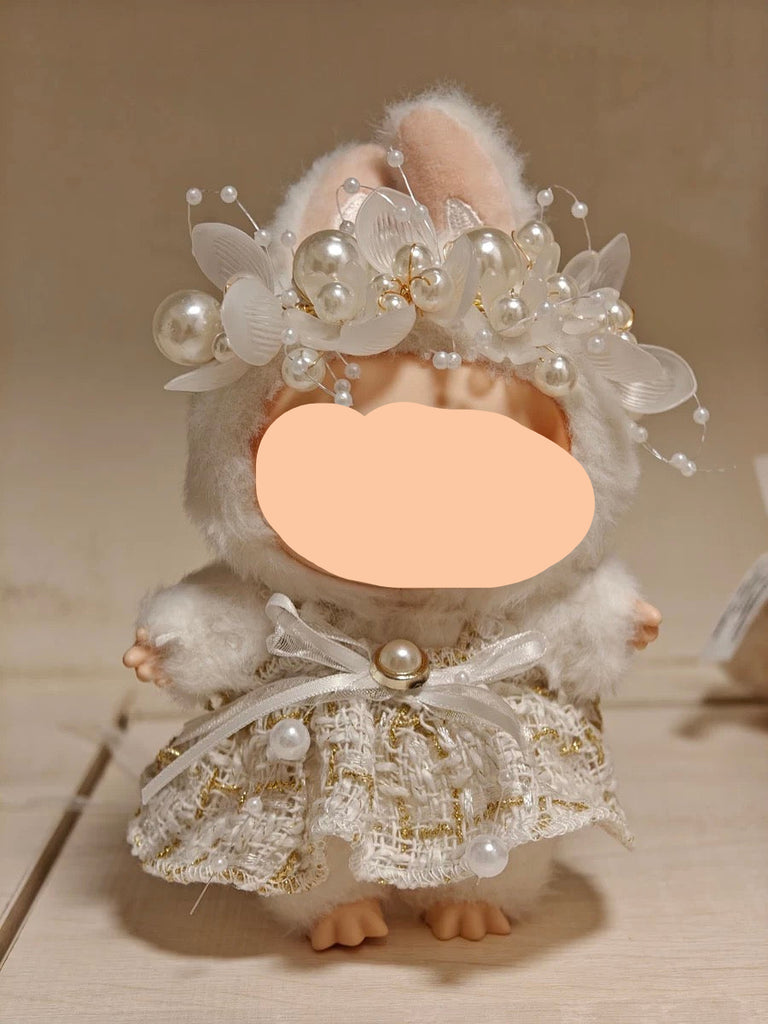 Labubo Clothes Wedding Dress with Hair Accessories 17cm Labubo Clothin –  Feltify
