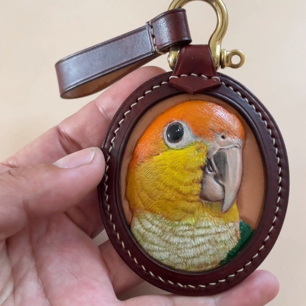 Gift for Loss of Pet Tooled Leather Bird Memorial Necklace Pendent Pet Memorial Gifts