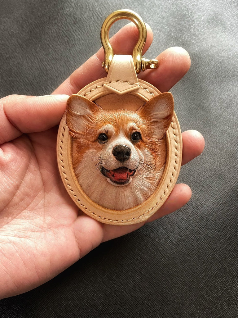 Tooled Leather Pet Memorial Jewelry Personalized Dog Remembrance