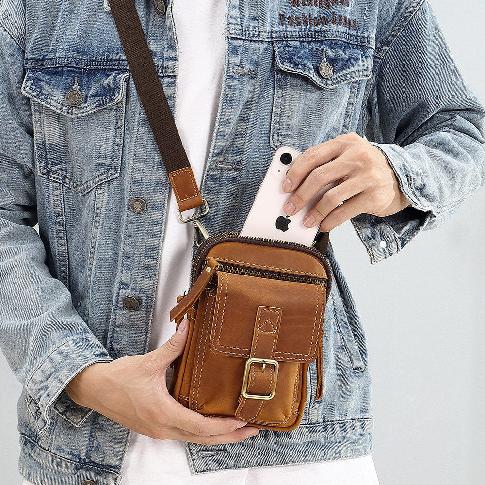 Small Leather Pouch for Belt Leather Belt Loop Pouch - iwalletsmen