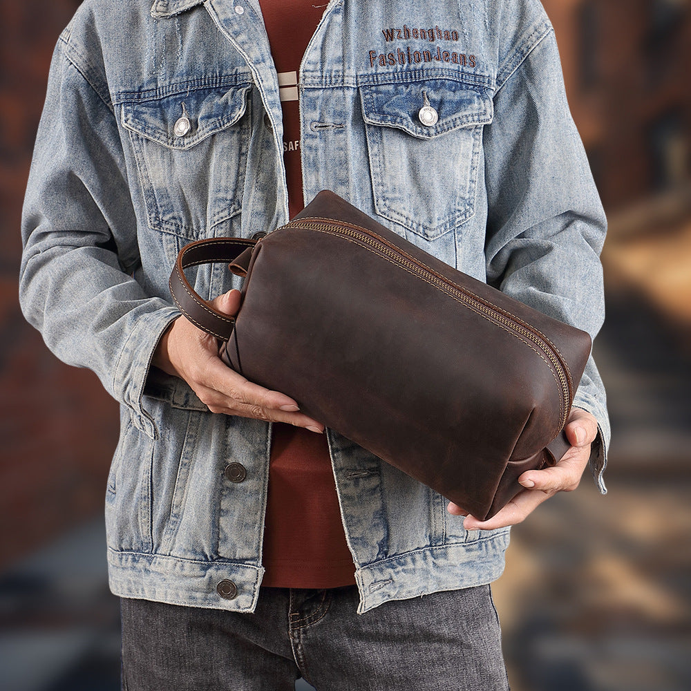 Leather Pouch Bag for Men 