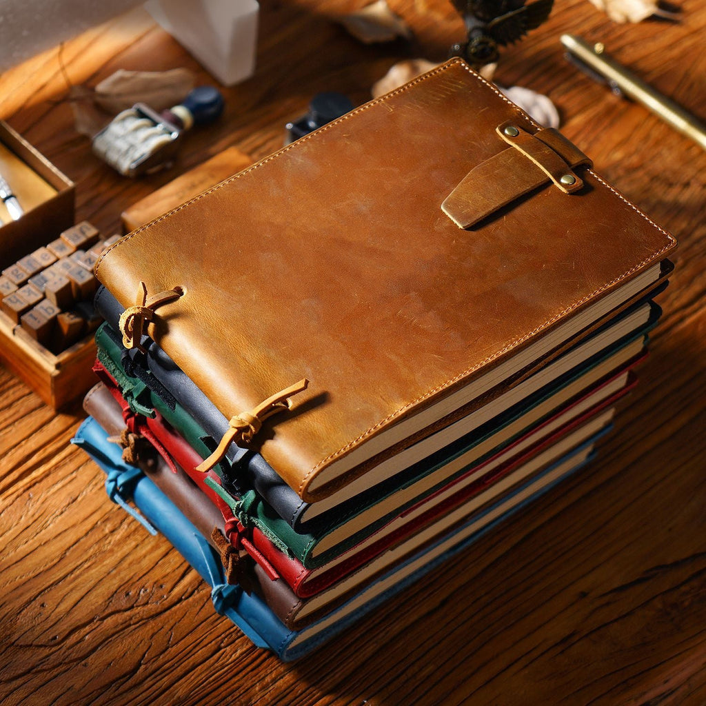 Leather Bound Sketchbook A5 Leather Sketchbook Leather Bound Journal - iwalletsmen