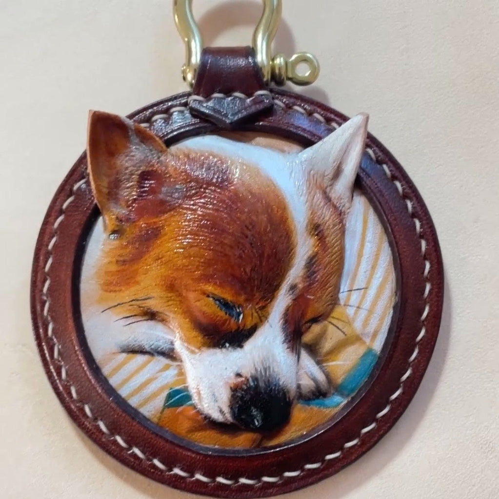 Tooled Leather Pet Memorial Gifts Dog Memorial Necklace Pendent Dog Memorial Gifts