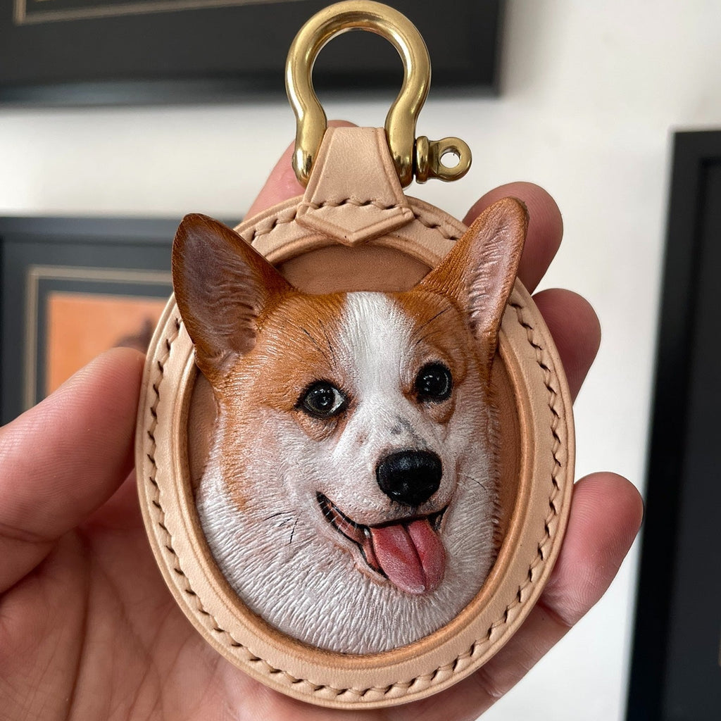 Dog Memory Gift Tooled Leather Pet Memorial Gifts Dog Memorial Necklace Pendent