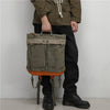 Army Green Canvas Mens tactical backpack Canvas Army Backpack Bag Canvas Travel Backpack for Men