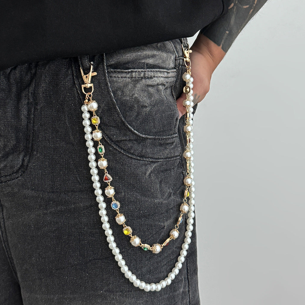  Womens Double Wallet Chain Gem Wallet Chain - iChainWallets