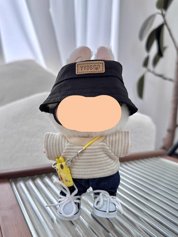Dopamine Labubo Outfits Plaided Swimsuit Accessories Summer Keychain Labubo Clothing Labubo Outfit