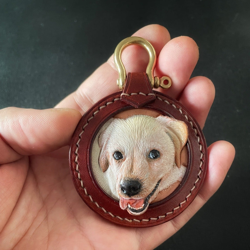 Dog Remembrance Gifts Tooled Leather Pet Memorial Gifts Dog Memorial Necklace Pendent