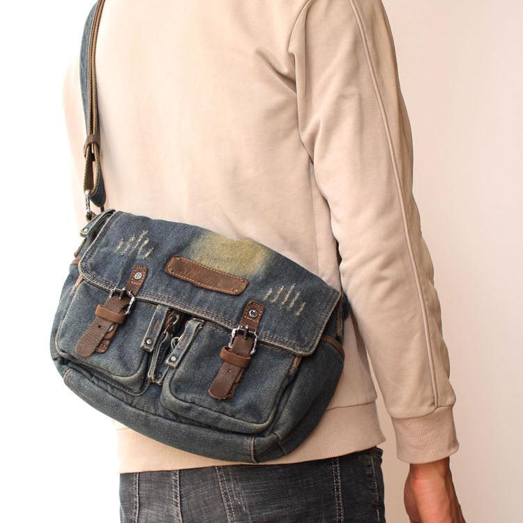 Denim Crossbody Bags Denim Messenger Bag Jean Messenger Bag